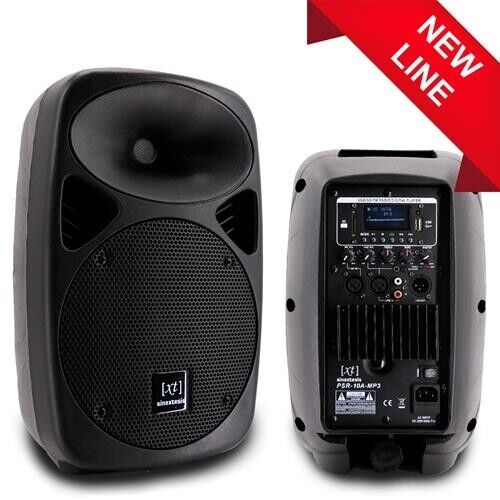 Sinextesis Cassa Attiva 250W (LF 10" + HF 1") con Display LCD, Player Mp3 (USB/SD), Radio FM e Telecomando