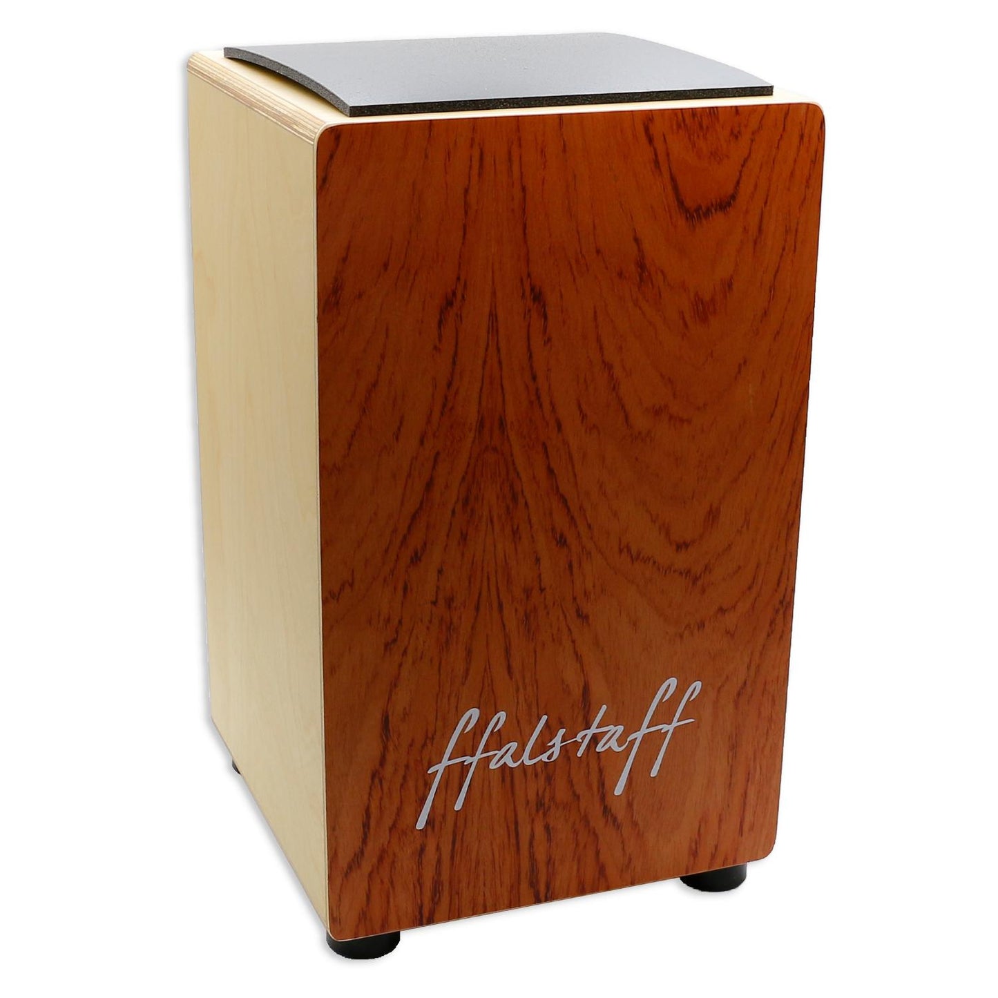 ffalstaff Cajon in Legno Effetto Naturale con Cuscino e Borsa (30 x 29 x 50 cm)
