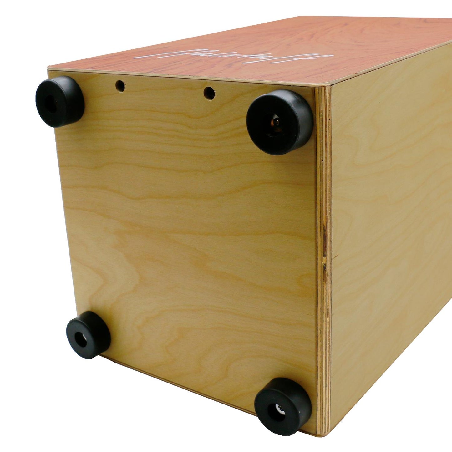 ffalstaff Cajon in Legno Effetto Naturale con Cuscino e Borsa (30 x 29 x 50 cm)