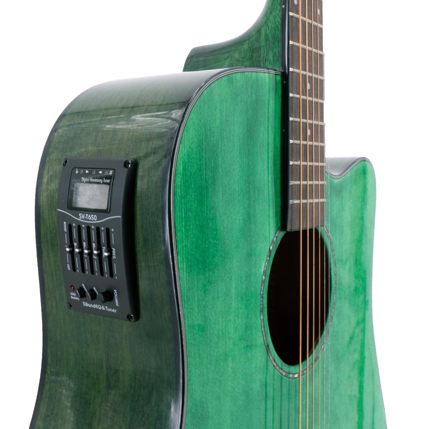 Chitarra Acustica Elettrificata Cutwaycon Top in Abete (Pastel Green) ffalstaff CD60