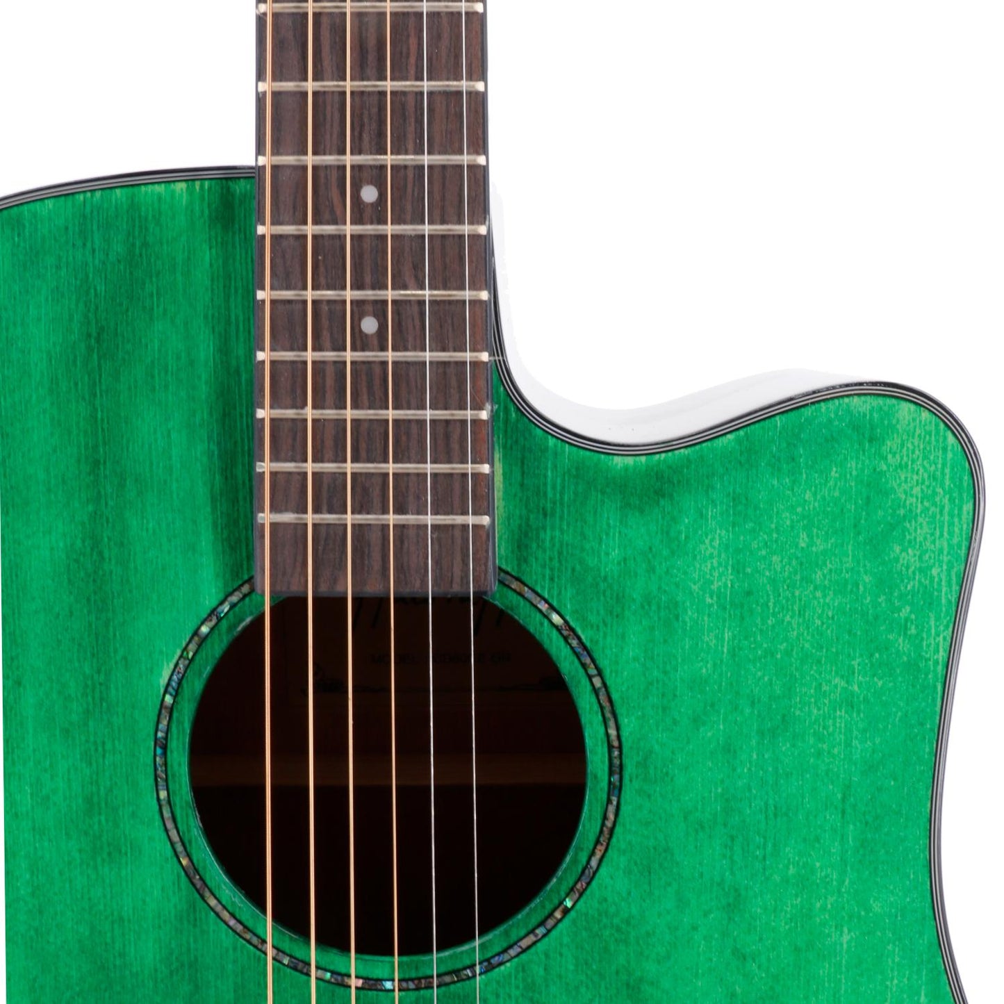 Chitarra Acustica Elettrificata Cutwaycon Top in Abete (Pastel Green) ffalstaff CD60