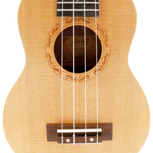 Ukulele "Soprano" con rosetta intarsata nel legno e Borsa ffalstaff - Natural