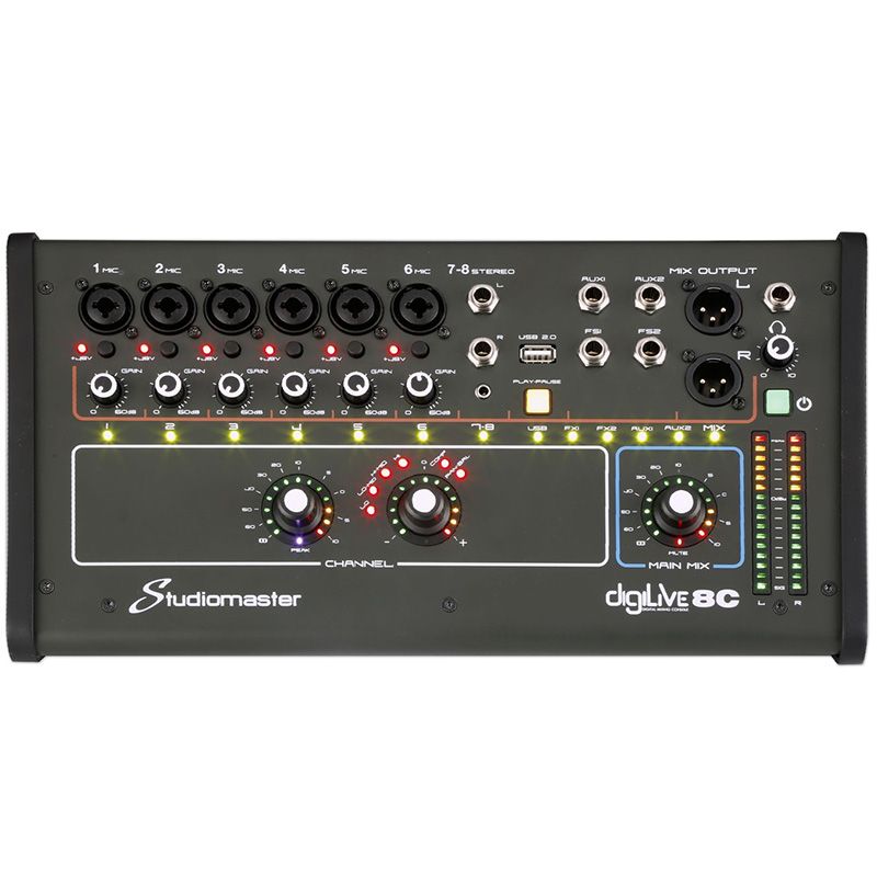 MIXER STUDIO MASTER DIGILIVE 8C COMPACT DIGITAL