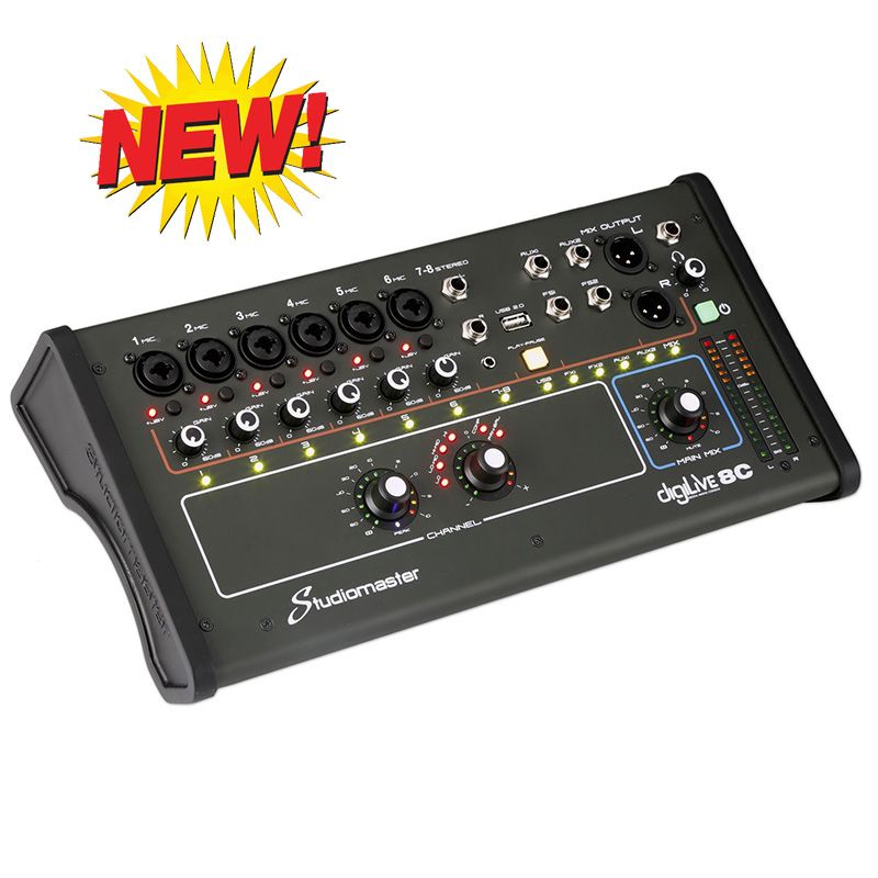 MIXER STUDIO MASTER DIGILIVE 8C COMPACT DIGITAL