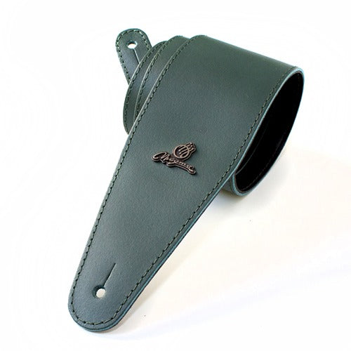 Tracolla per chitarra rivestita in pelle verde militare