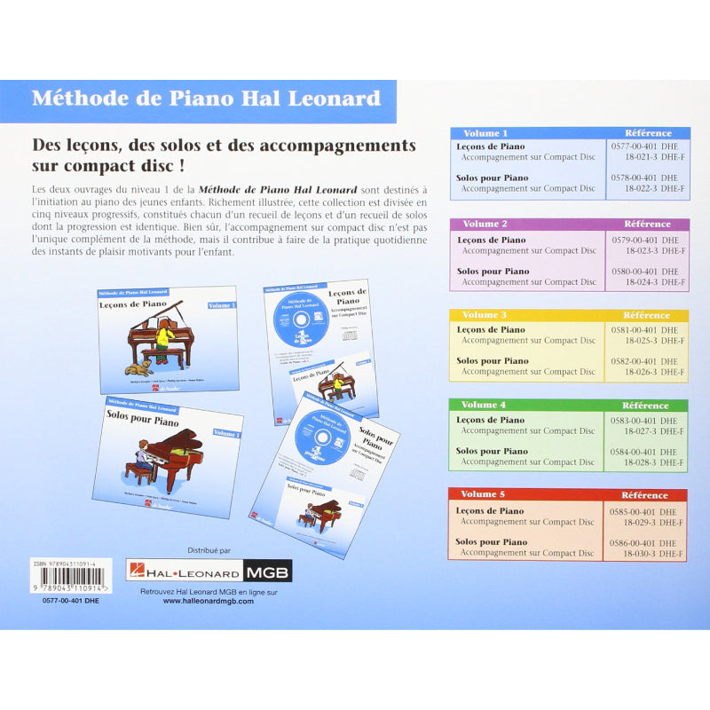 Lecons de Piano Copertina flessibile