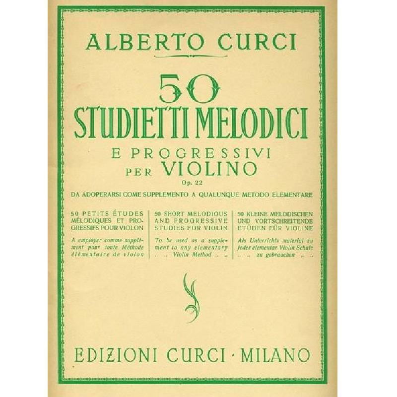 50 PROGRESSIVE MELODIC ETUDES - ALBERTO CURCI