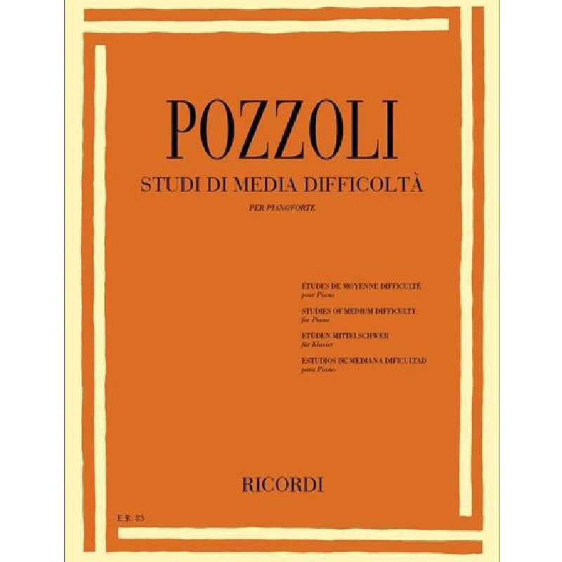 ETTORE POZZOLI - STUDIES OF MEDIUM DIFFICULTY - PIANO