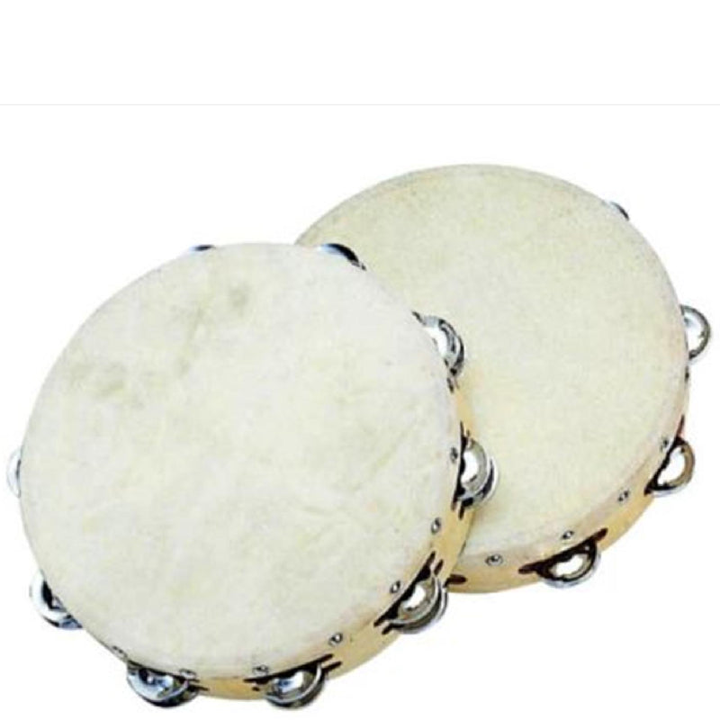 ffalstaff Tamburello con Pelle da 12" (30cm) con doppia fila di sonagli