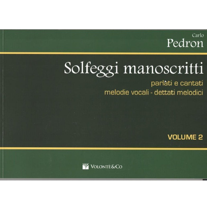 CARLO PEDRON - HANDWRITTEN SOLFEGGIOS - VOLUME 2