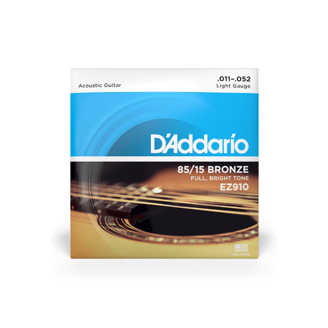 Corde per chitarra acustica EZ910 85/15 Bronze Acoustic Guitar Strings, Light, 11-52