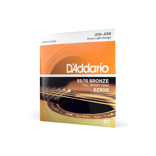 Corde per chitarra acustica EZ900 85/15 in bronzo, extra leggere, 10-50