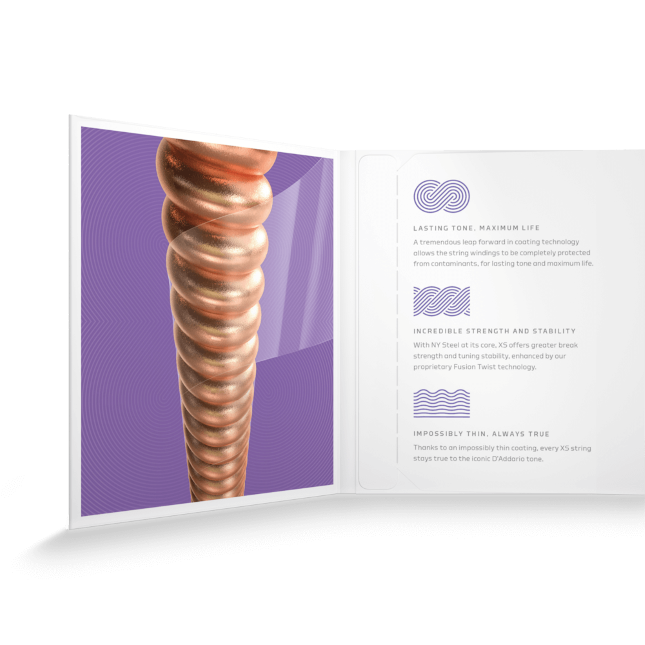 Corde per chitarra acustica XSAPB1152 - Corde in fosforo-bronzo, scalatura leggera custom, 11-52