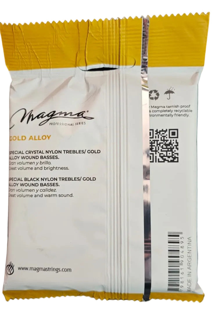 Classical Guitar Strings MagmaNormal Tension Crystal Nylon Special - Gold Alloy