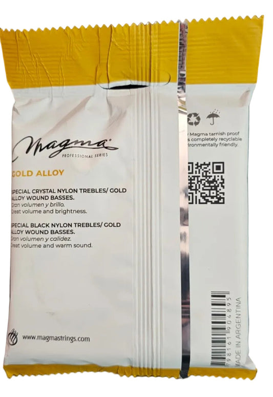 Classical Guitar Strings MagmaNormal Tension Crystal Nylon Special - Gold Alloy