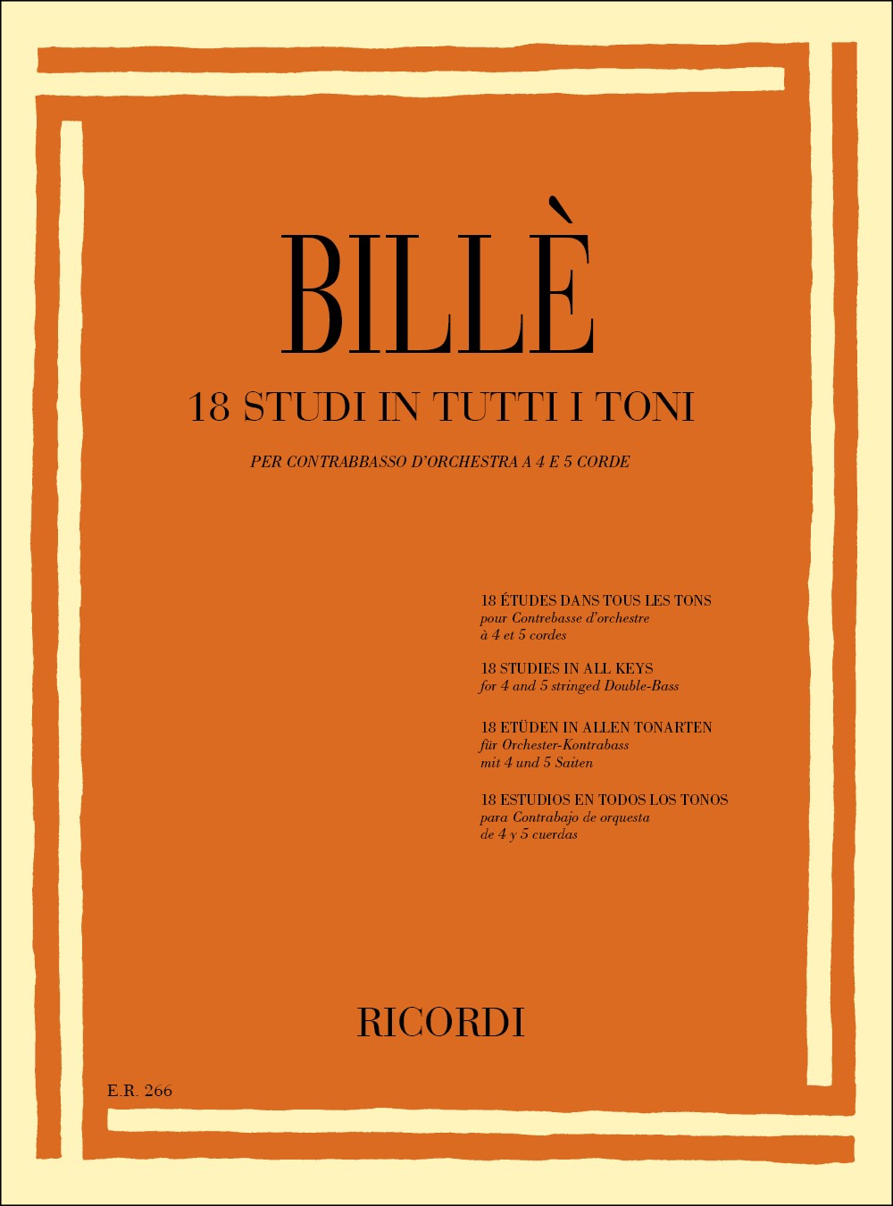 18 Studi In Tutti i Toni per Contrabbasso d'Orch.