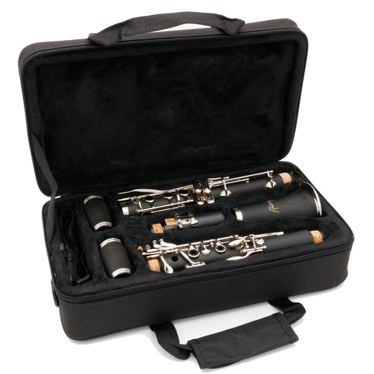 Clarinetto Sib 17 Chiavi Nichelate con Doppio Barilotto (Custodia Soft-Line)