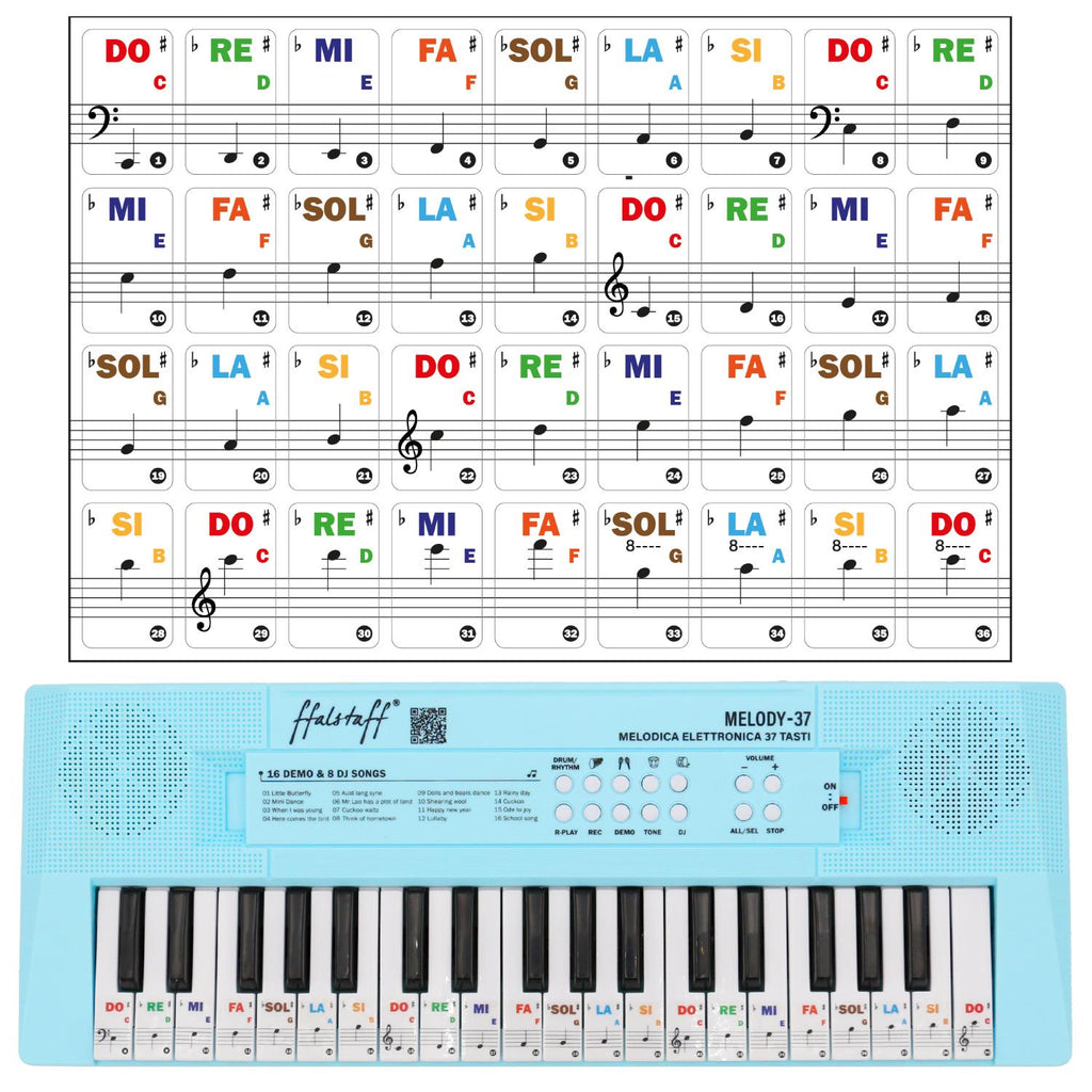 Transparent PVC Keyboard Stickers (32/37/44/49/54/61 Keys)