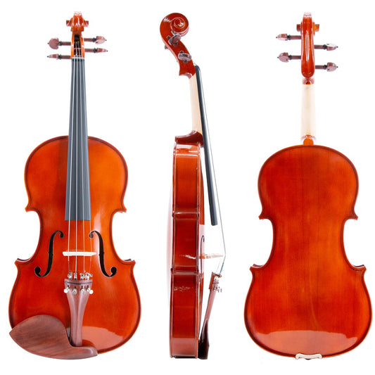 ffalstaff Viola da 38,37 cm Massello "Accademy" Finitura Lucida, parti in Palissandro (Custodia Sagomata)