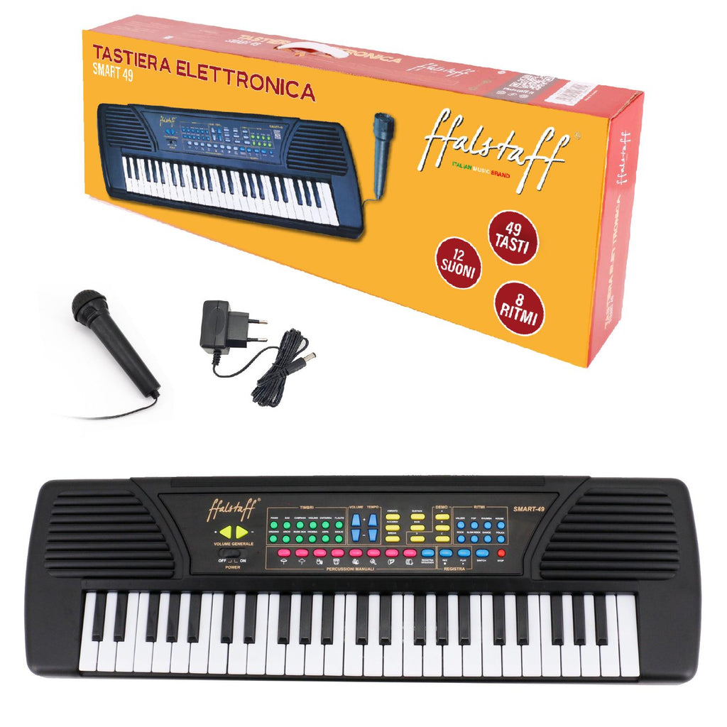ffalstaff Electronic Keyboard 49 keys for Recreational Use (power supply included)