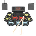 ffalstaff Portable Stereo Electronic Drum Pad with 9 Pads and 2 Pedals (Rechargeable)