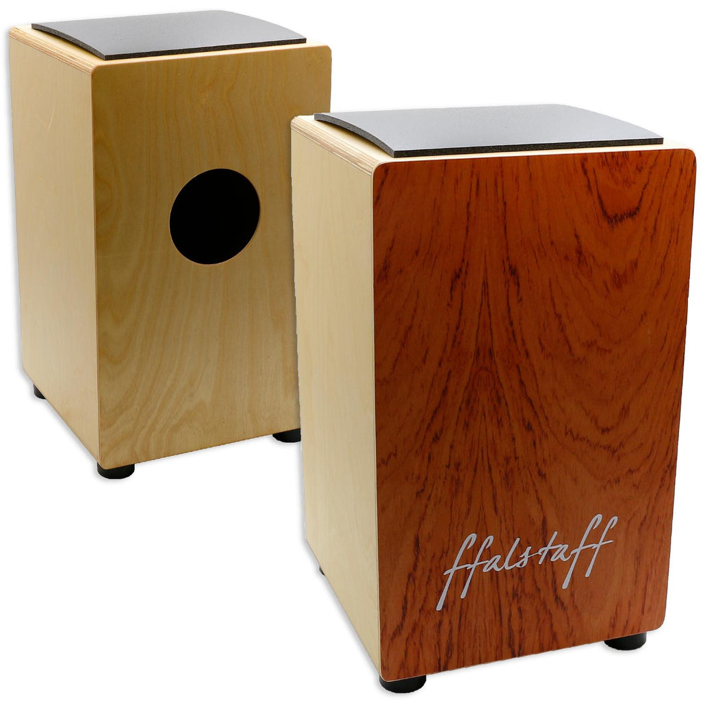 ffalstaff Natural Wood Cajon with Cushion and Bag (30 x 29 x 50 cm)