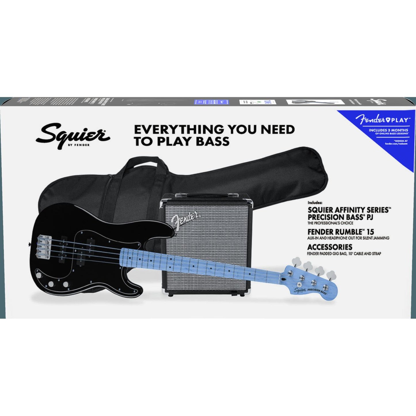 FENDER Squier Affinity Precision Bass Pack (Basso+ Ampli + Accessori)