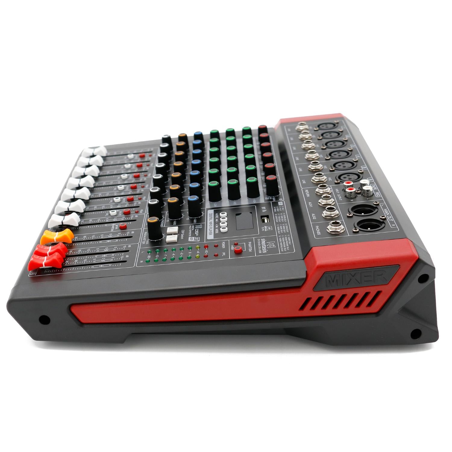 6-channel mixer, DSP multi-effects, USB interface, MP3 player, Bluetooth SINEXTESIS Evomix,