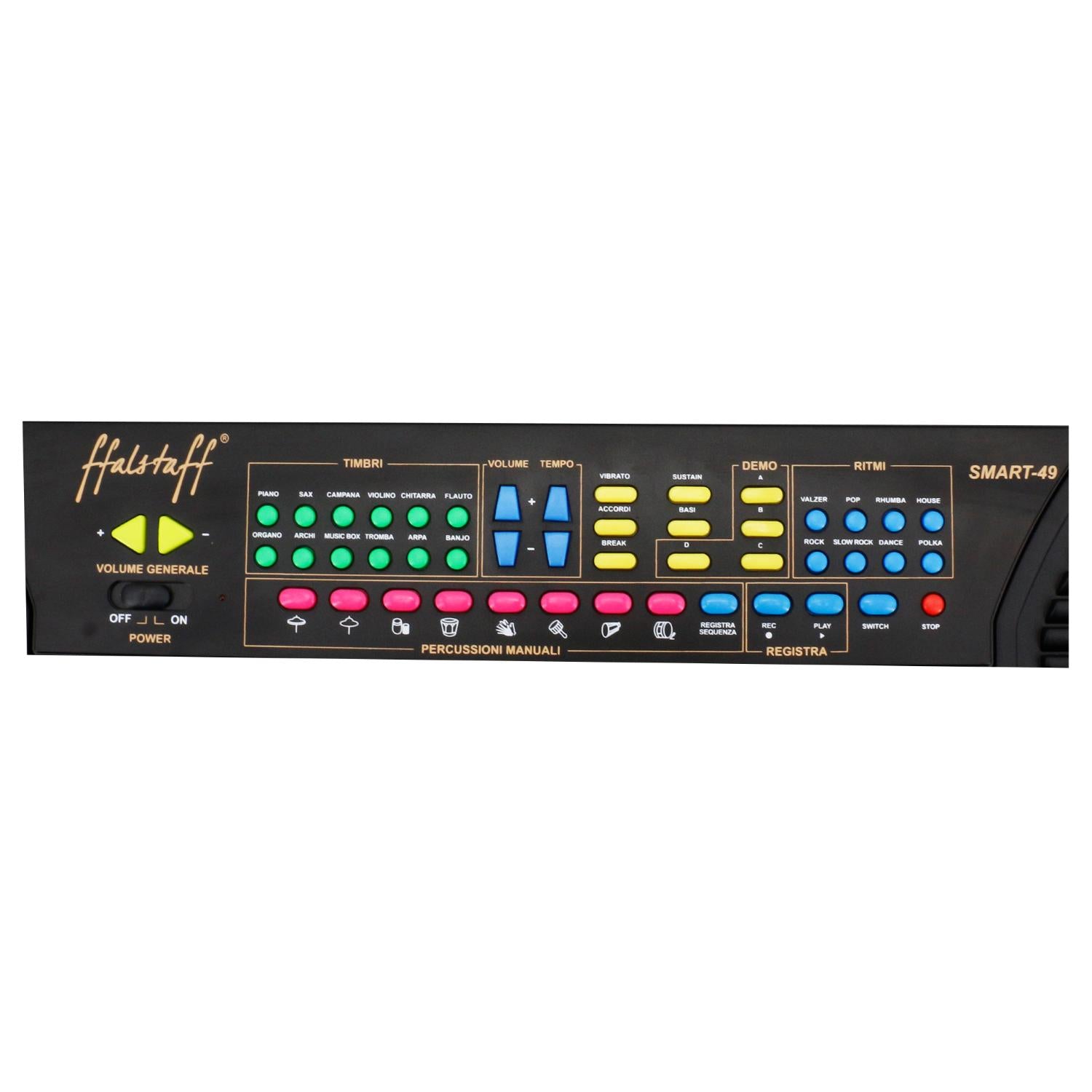 ffalstaff Electronic Keyboard 49 keys for Recreational Use (power supply included)
