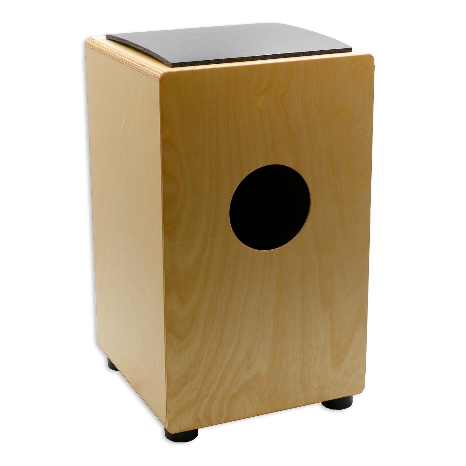 ffalstaff Natural Wood Cajon with Cushion and Bag (30 x 29 x 50 cm)