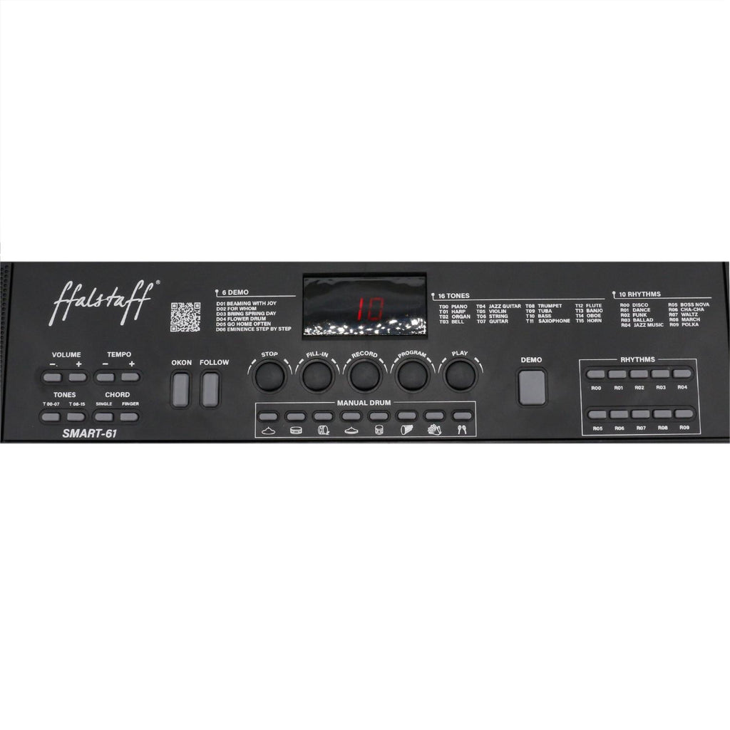 ffalstaff Electronic Keyboard 61 Rechargeable Keys for Recreational Use (USB powered)
