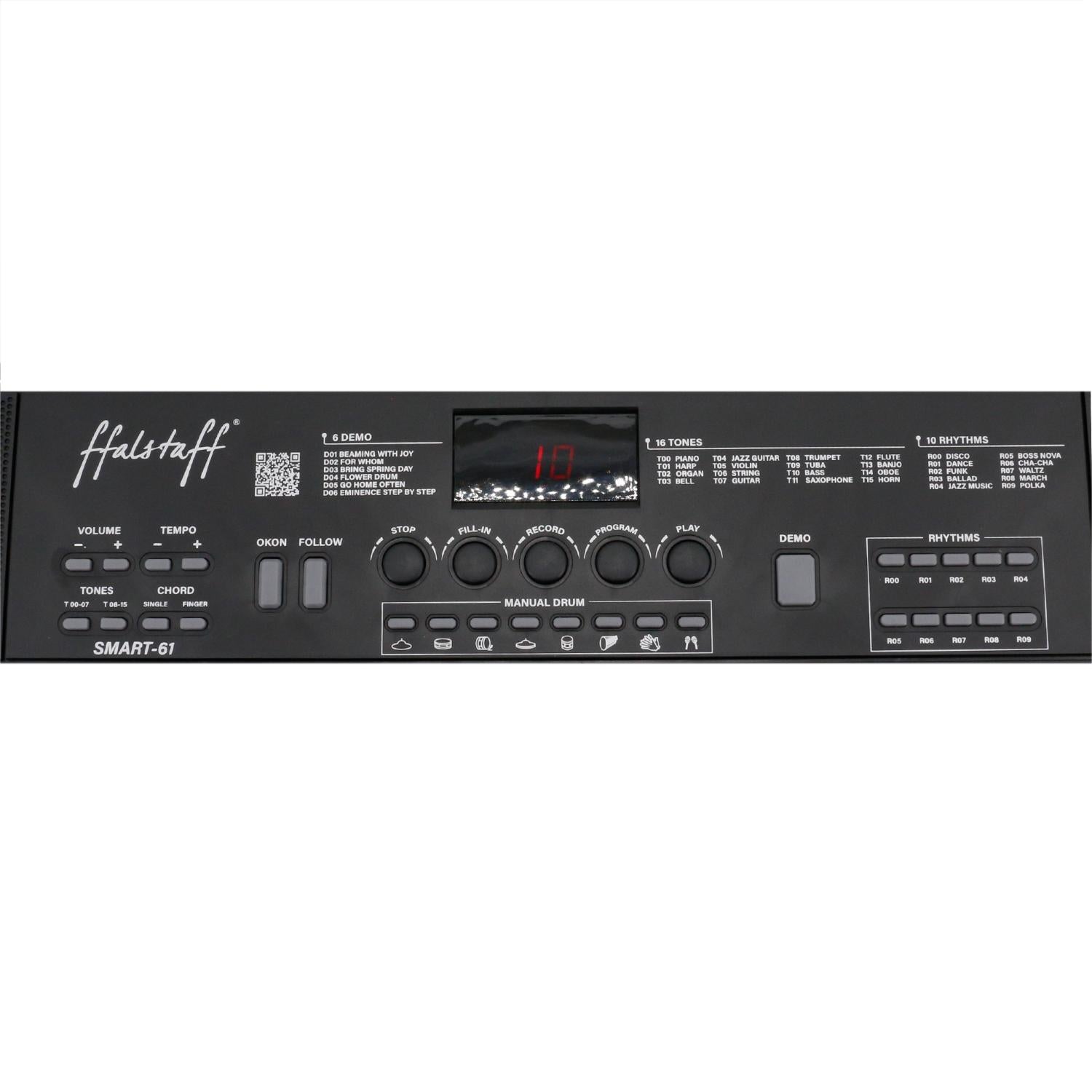 ffalstaff Electronic Keyboard 61 Rechargeable Keys for Recreational Use (USB powered)