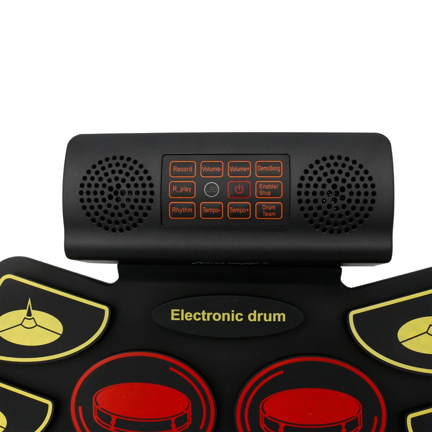 ffalstaff Portable Stereo Electronic Drum Pad with 9 Pads and 2 Pedals (Rechargeable)