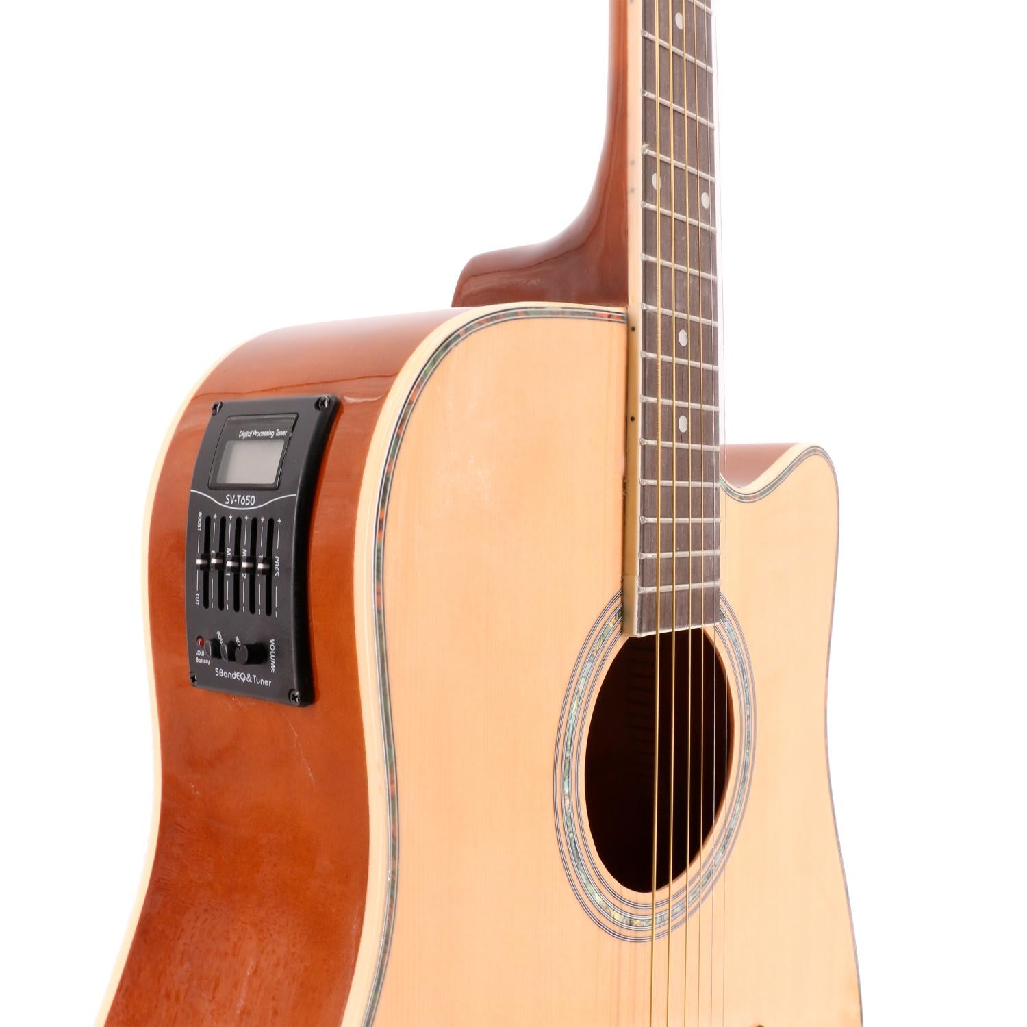 Cutaway Electro-Acoustic Guitar with Spruce Top, Rosewood Fretboard and Bridge (Natural)