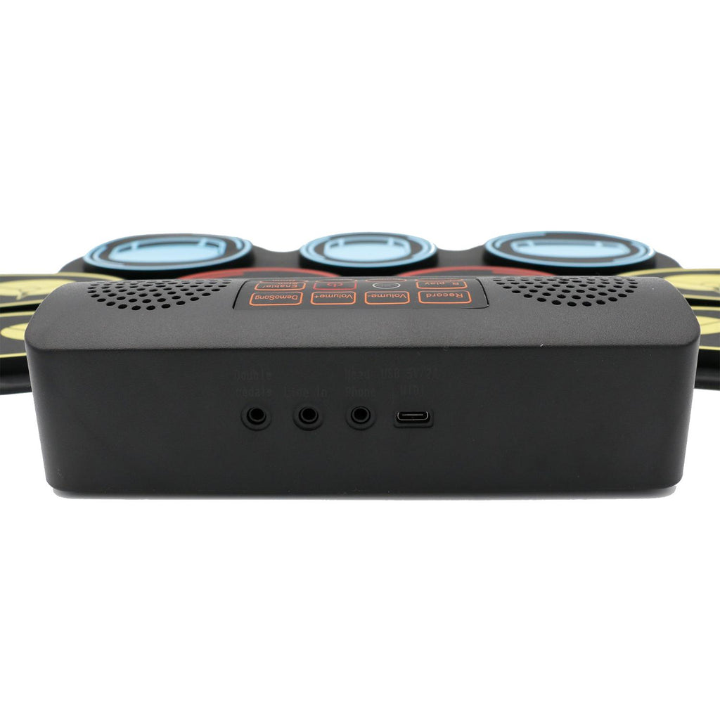 ffalstaff Portable Stereo Electronic Drum Pad with 9 Pads and 2 Pedals (Rechargeable)