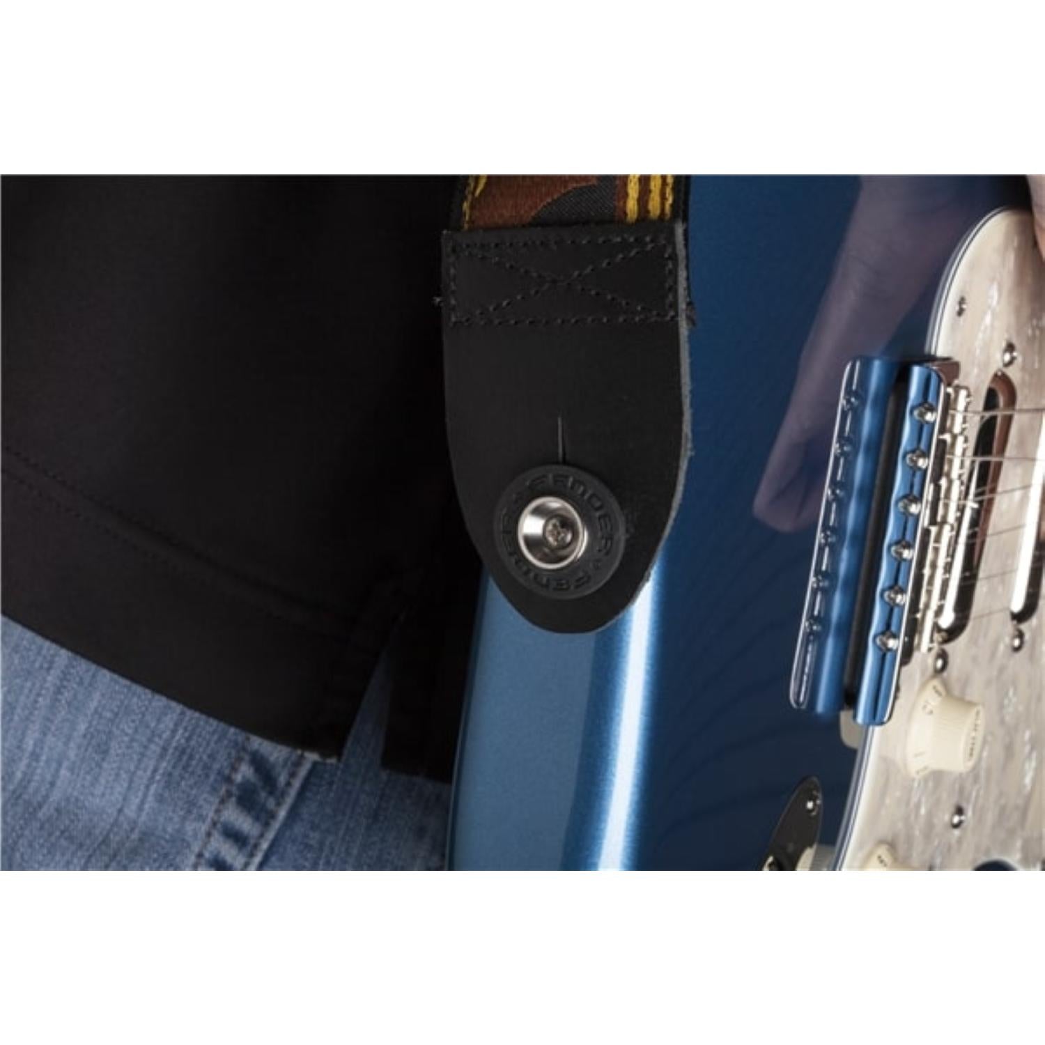 FENDER Ferma Tracolla 4 pezzi nero e rosso