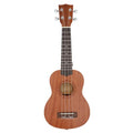 "Soprano" Ukulele with inlaid wood rosette and Falstaff Bag - Dark Natural