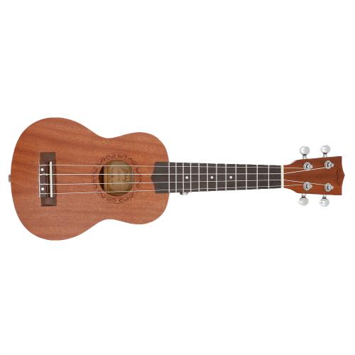 Ukulele "Soprano" con rosetta intarsata nel legno e Borsa ffalstaff  - Natural Scuro
