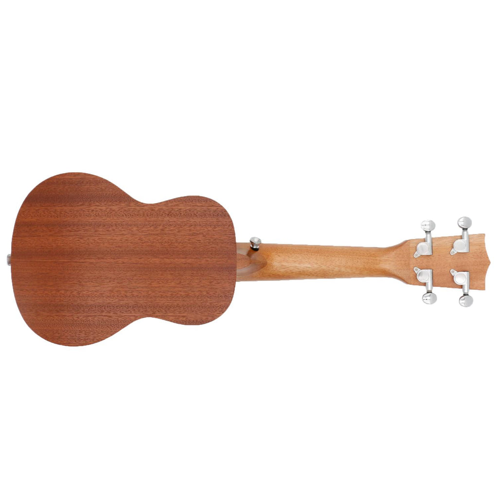 "Soprano" Ukulele with inlaid wood rosette and Falstaff Bag - Dark Natural