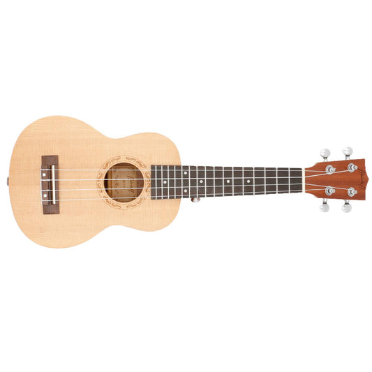 Ukulele "Soprano" con rosetta intarsata nel legno e Borsa ffalstaff  - Natural