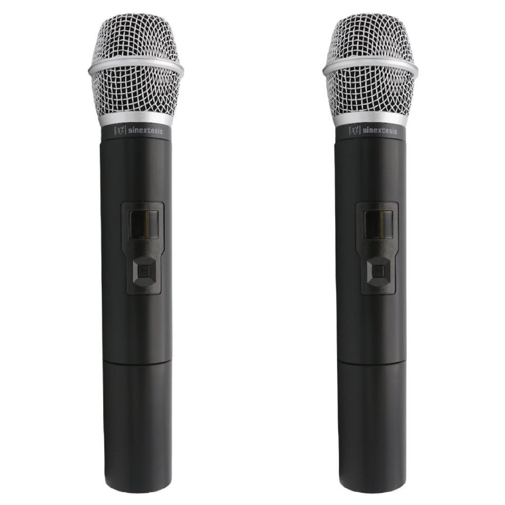 UHF Dual Handheld Wireless Microphone 825.7 MHz - 831.2 MHz SINEXTESIS