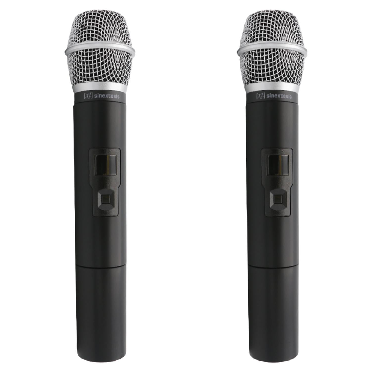 UHF Dual Handheld Wireless Microphone 825.7 MHz - 831.2 MHz SINEXTESIS