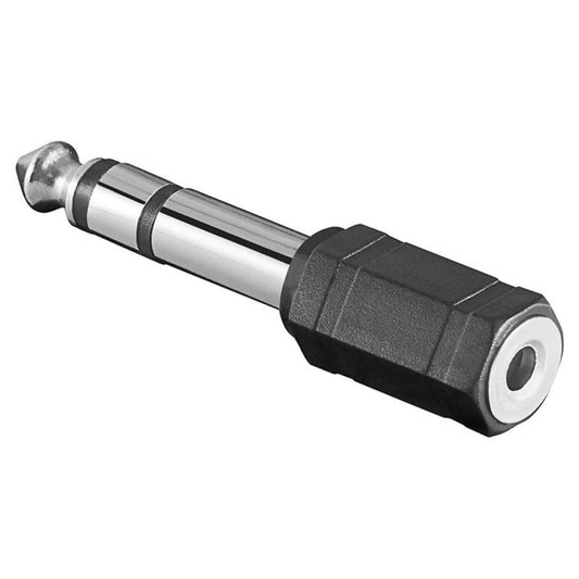 Adattatore Spina Jack Stereo 6,3 mm. (M) - Presa Jack Stereo 3,5 mm. (F)