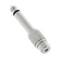 6.3mm Jack Plug (M) - RCA Socket (F) Adapter in Metal