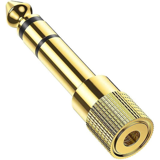 Adattatore Spina Jack 6,3 mm (M) - Presa mini jack (F) in Metallo