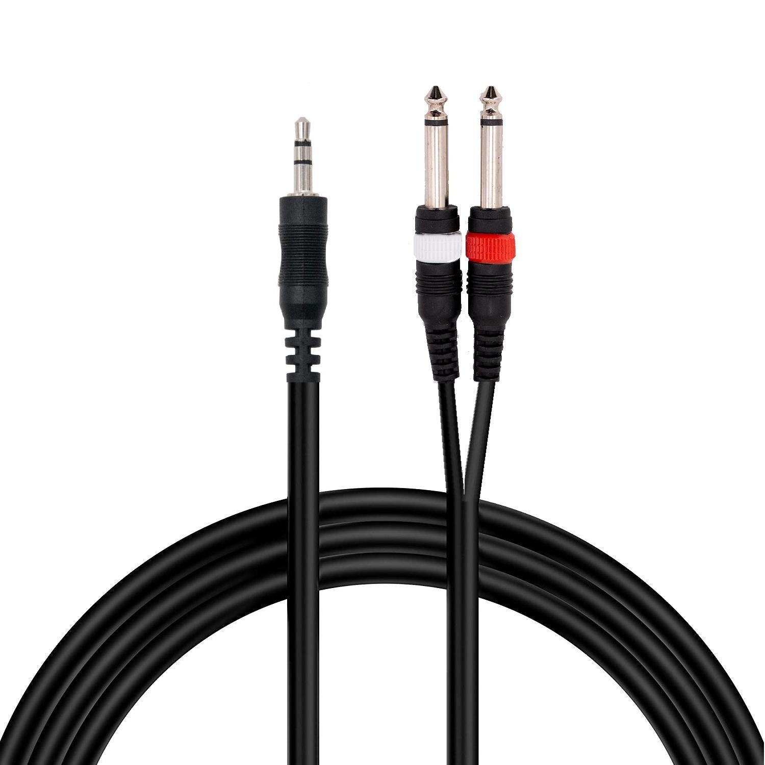 Cable 1x 3.5mm Stereo Mini Jack - 2x Jack 3m