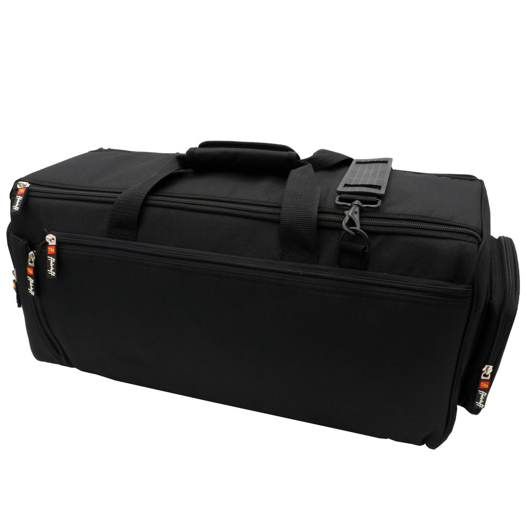 Microphone, Mini Synth, Cable, Dual Trumpet Controller Case, "Professional Line" with 4 Accessory Pockets, Reinforced Handles and 20mm Padding