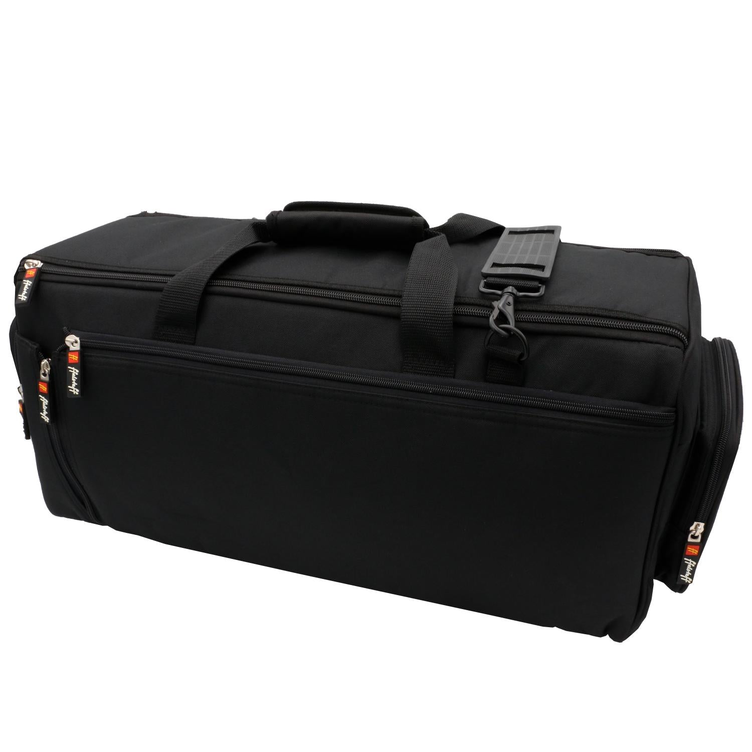 Microphone, Mini Synth, Cable, Dual Trumpet Controller Case, "Professional Line" with 4 Accessory Pockets, Reinforced Handles and 20mm Padding