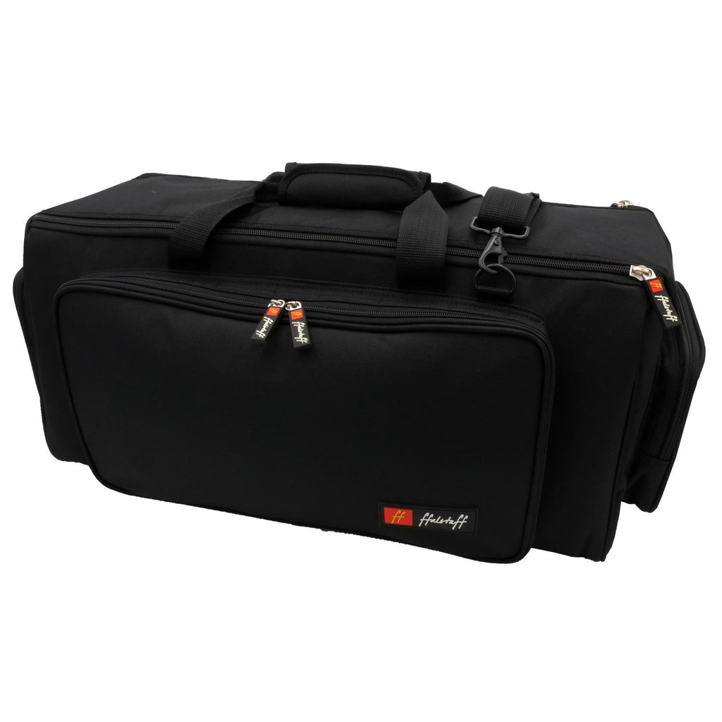 Microphone, Mini Synth, Cable, Dual Trumpet Controller Case, "Professional Line" with 4 Accessory Pockets, Reinforced Handles and 20mm Padding