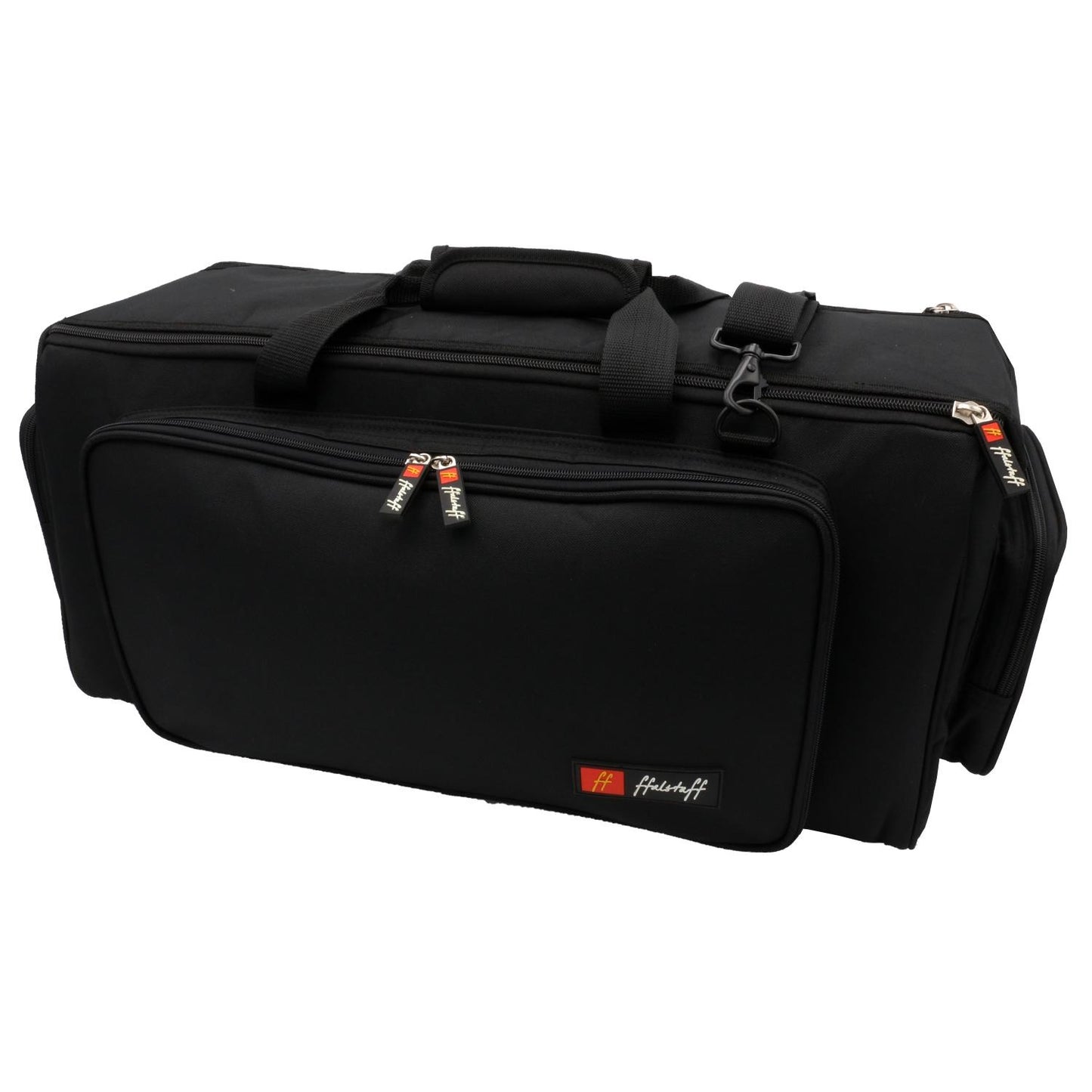 Microphone, Mini Synth, Cable, Dual Trumpet Controller Case, "Professional Line" with 4 Accessory Pockets, Reinforced Handles and 20mm Padding